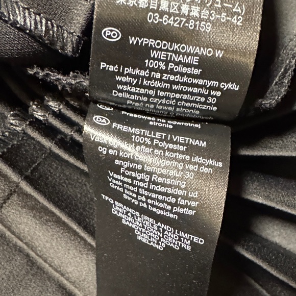 HOBBS LONDON Thandie Pleated Midi Skirt Black Side Zipper Preppy Office Size 12 - Picture 12 of 15